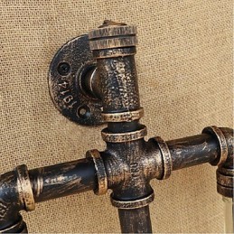 Lampe murale transparente en fer pour bar, restaurant, avec interrupteur, pour bouteille de vin et tuyau d'eau
