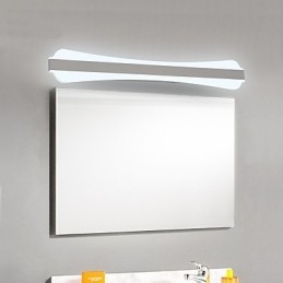 Lampe de miroir de salle de bain 10 W de haute qualité, appliques murales en acier inoxydable et acrylique, éclairage de maquillage