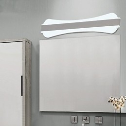 Lampe de miroir de salle de bain 10 W de haute qualité, appliques murales en acier inoxydable et acrylique, éclairage de maquillage