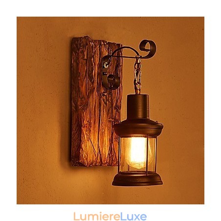 Applique murale industrielle vintage rétro en bois et métal à tête unique, idéale pour la maison, l'hôtel, le couloir ou la décoration Applique murale industrielle vintage rétro en bois et métal à tête unique, idéale pour la maison, l'hôtel, le couloir ou la décoration