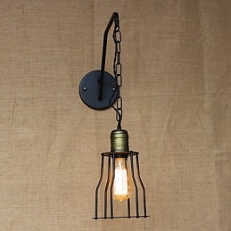 Applique murale en fer pour couloirs de chaînes de restaurants et de cafés