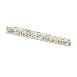 Lampe de salle de bain longue et de haute qualité, applique murale en métal et cristal
