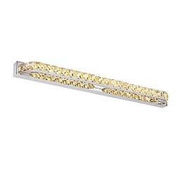 Lampe de salle de bain longue et de haute qualité, applique murale en métal et cristal