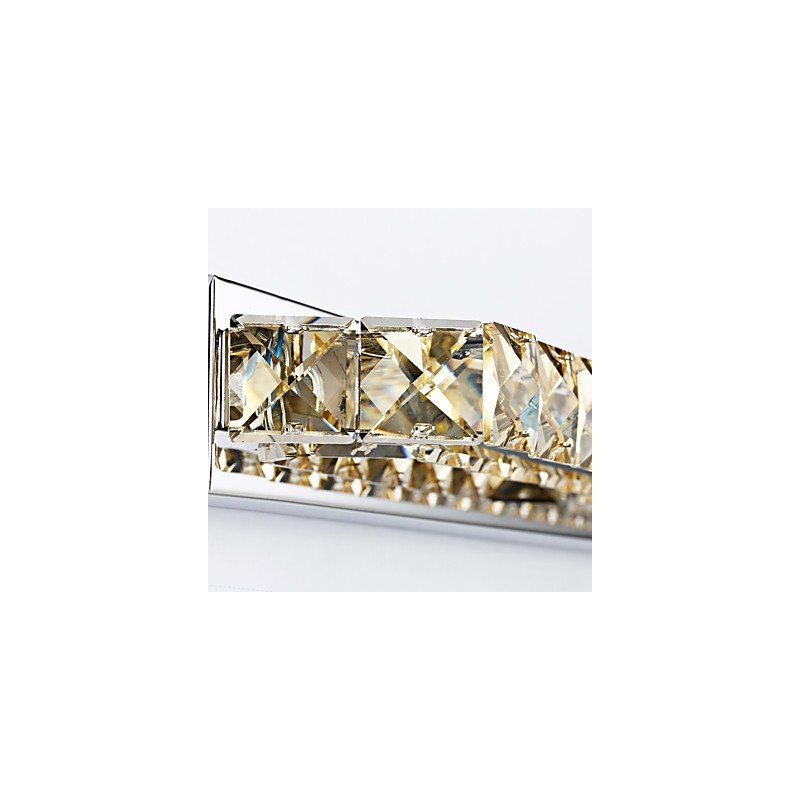 Lampe de salle de bain longue et de haute qualité, applique murale en métal et cristal