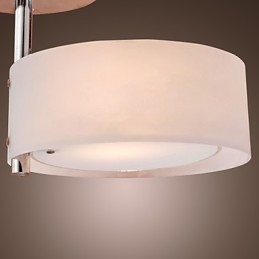 Lustre moderne contemporain en métal chromé de style mini, montage encastré, pour garage