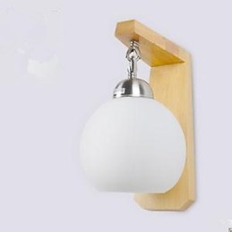 Lampe murale de chevet en bois d'art japonais pour chambre à coucher