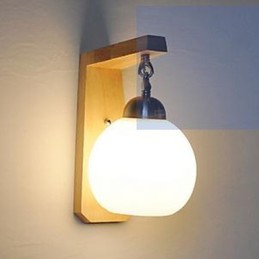 Lampe murale de chevet en bois d'art japonais pour chambre à coucher