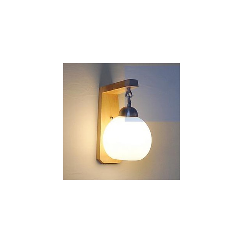 Lampe murale de chevet en bois d'art japonais pour chambre à coucher