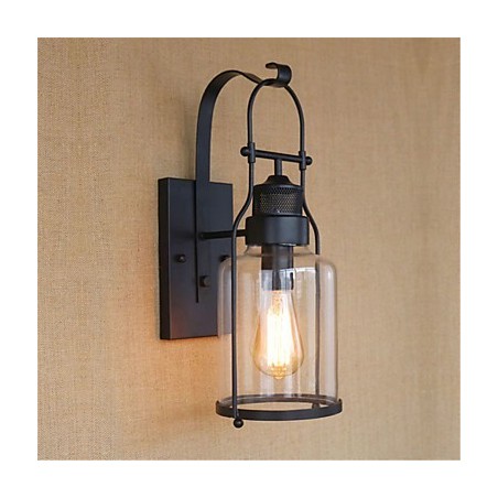 Rustique Lodge Country Retro Finition en oxyde noir Fonction de protection des yeux Lumière ambiante Rustique Lodge Country Retro Finition en oxyde noir Fonction de protection des yeux Lumière ambiante