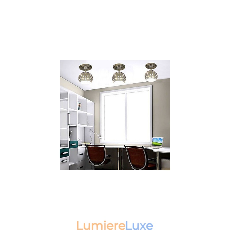 Plafonnier en métal galvanisé de style mini contemporain moderne