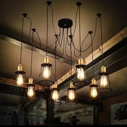 Lustre en métal peint par Country Designers