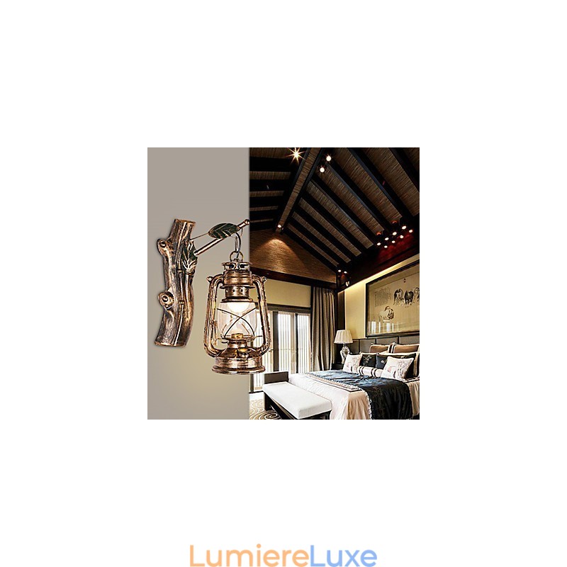 Applique murale style mini style rustique avec peinture de style lodge
