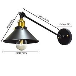 Lampe murale Buzz Wall Iron Dumb Black Lampe sabre laser sur le mur