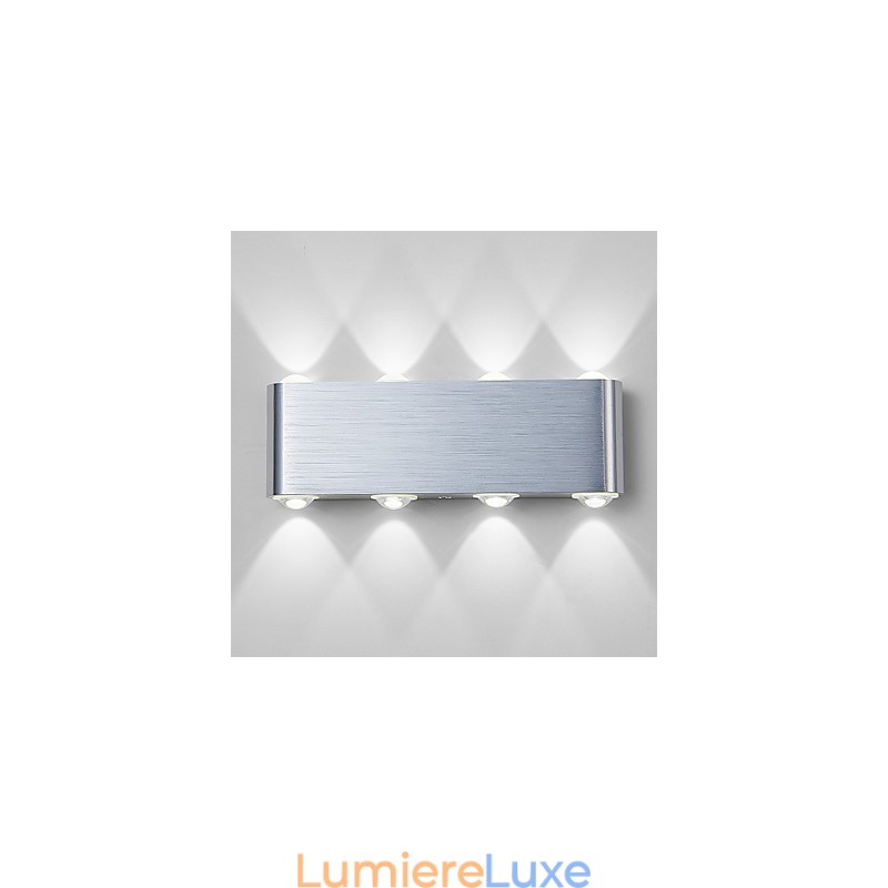 Applique murale encastrée moderne en aluminium avec éclairage intégré