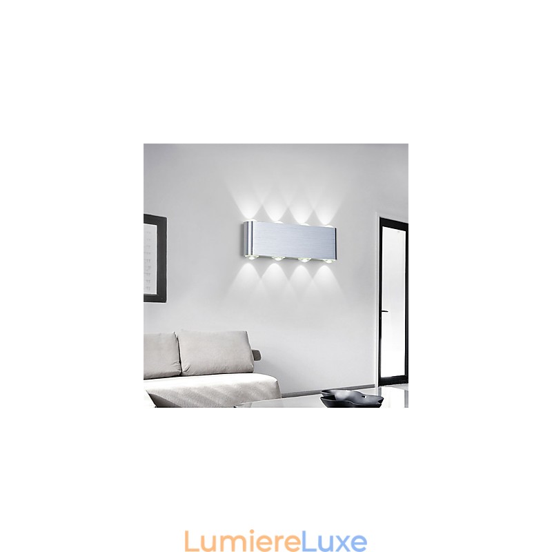 Applique murale encastrée moderne en aluminium avec éclairage intégré