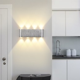 Applique murale encastrée moderne en aluminium avec éclairage intégré