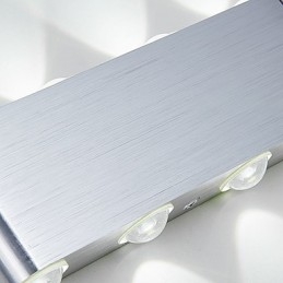 Applique murale encastrée moderne en aluminium avec éclairage intégré