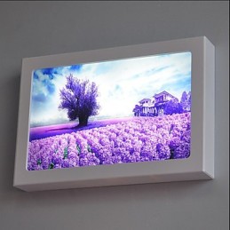 Peinture contemporaine moderne intégrée pour appliques murales à lumière ambiante