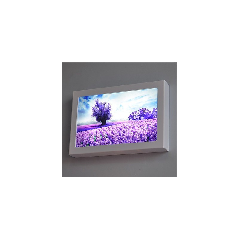 Peinture contemporaine moderne intégrée pour appliques murales à lumière ambiante