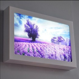 Peinture contemporaine moderne intégrée pour appliques murales à lumière ambiante