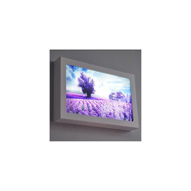 Peinture contemporaine moderne intégrée pour appliques murales à lumière ambiante