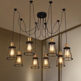 Lustre en métal peint par Country Designers