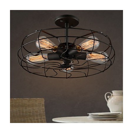 Lampe de designer industrielle de style country américain Lampe personnalisée Plafonniers européens rétro en forme de ventilateur Lampe de designer industrielle de style country américain Lampe personnalisée Plafonniers européens rétro en forme de ventilateur