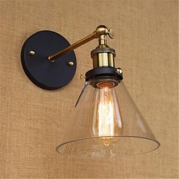 Appliques murales rétro galvanisées de style mini pour la protection des yeux et la lumière ambiante