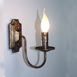 Applique murale antique en forme de bougie, lampe de balcon simple pour couloir