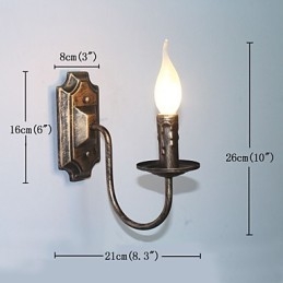 Applique murale antique en forme de bougie, lampe de balcon simple pour couloir