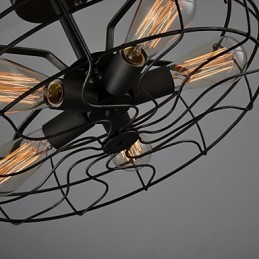 Lampe de designer industrielle de style country américain Lampe personnalisée Plafonniers européens rétro en forme de ventilateur