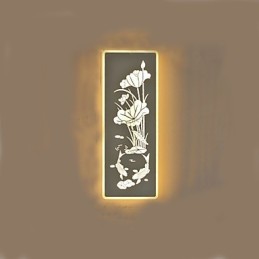 Peinture contemporaine moderne intégrée pour appliques murales à lumière ambiante