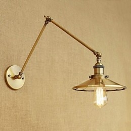 Luminaire d'ambiance rétro galvanisé style mini avec bras pivotant