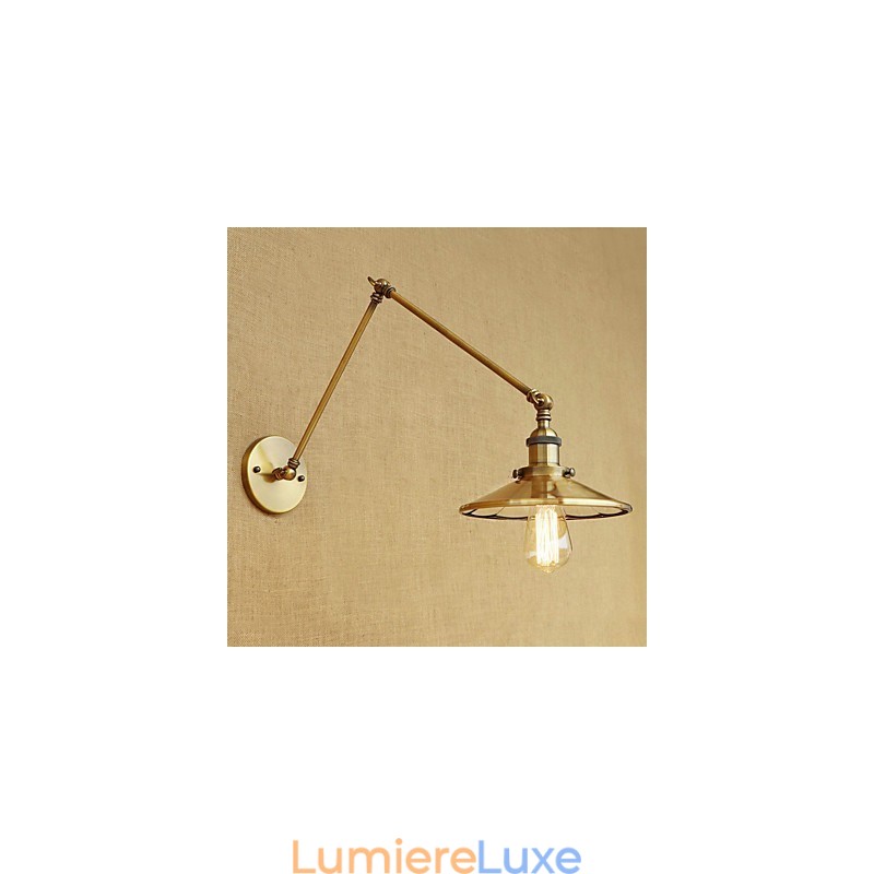 Luminaire d'ambiance rétro galvanisé style mini avec bras pivotant