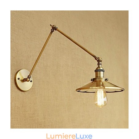 Luminaire d'ambiance rétro galvanisé style mini avec bras pivotant Luminaire d'ambiance rétro galvanisé style mini avec bras pivotant