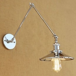 Luminaire d'ambiance rétro galvanisé style mini avec bras pivotant