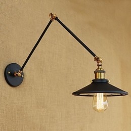 Luminaire d'ambiance rétro galvanisé style mini avec bras pivotant