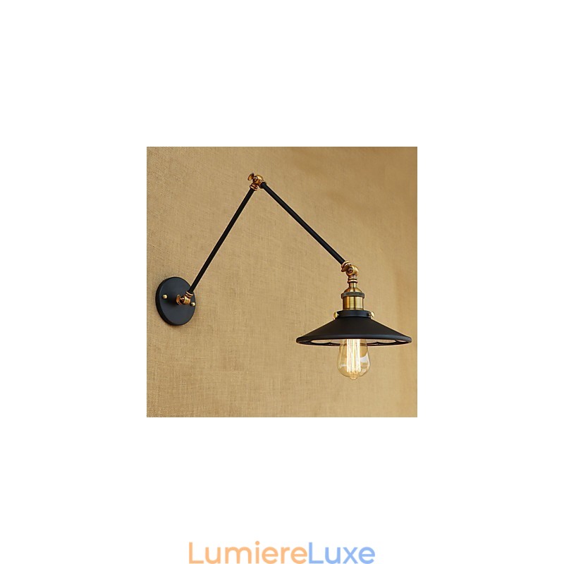Luminaire d'ambiance rétro galvanisé style mini avec bras pivotant