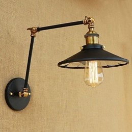 Luminaire d'ambiance rétro galvanisé style mini avec bras pivotant