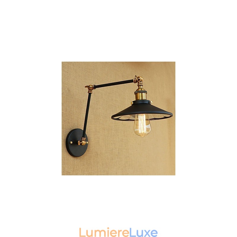 Luminaire d'ambiance rétro galvanisé style mini avec bras pivotant