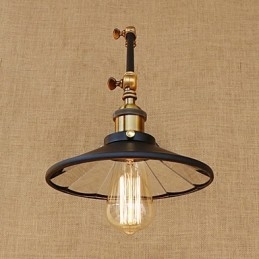 Luminaire d'ambiance rétro galvanisé style mini avec bras pivotant