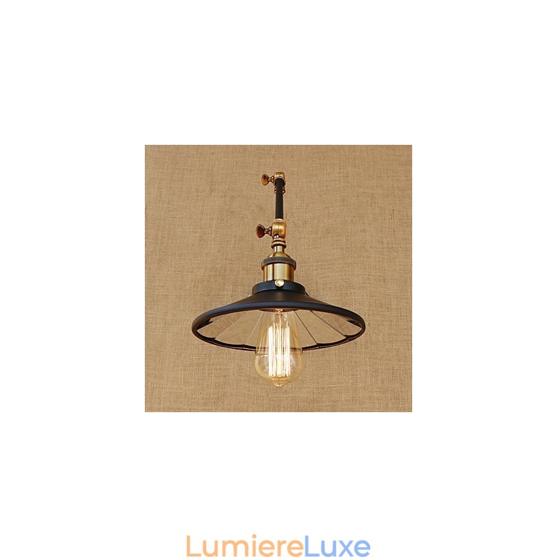 Luminaire d'ambiance rétro galvanisé style mini avec bras pivotant