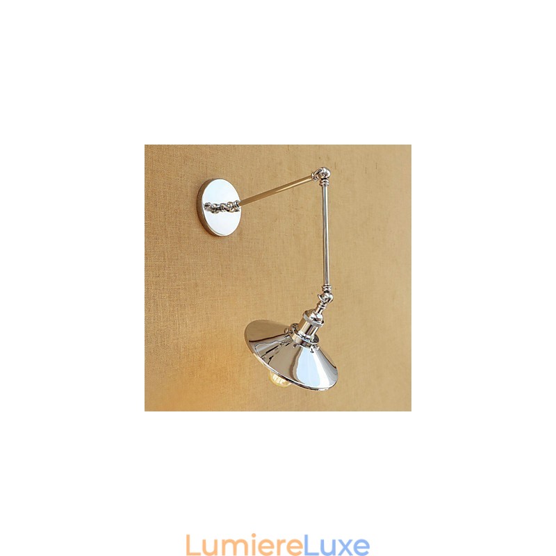 Luminaire d'ambiance rétro galvanisé style mini avec bras pivotant