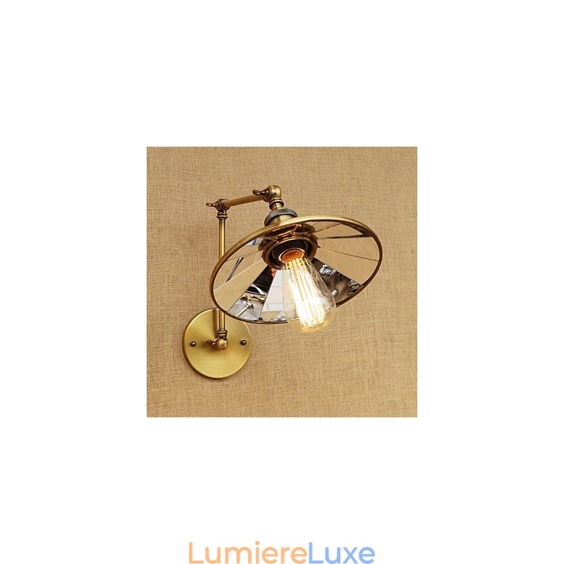 Luminaire d'ambiance rétro galvanisé style mini avec bras pivotant