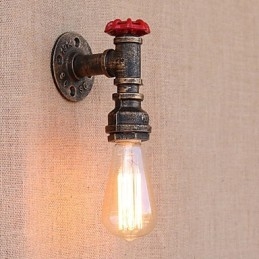 Applique murale style mini avec éclairage d'ambiance et peinture rétro country