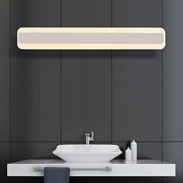 Applique murale de salle de bain avec fonction chromée contemporaine et moderne intégrée pour une lumière ambiante