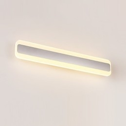 Applique murale de salle de bain avec fonction chromée contemporaine et moderne intégrée pour une lumière ambiante