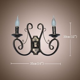 Nouvelle lampe murale rétro de style américain pour grenier, lampe de chambre à coucher, lampe murale, lampe à bougie