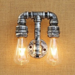 Applique murale à bras pivotant avec éclairage d'ambiance, style rétro country