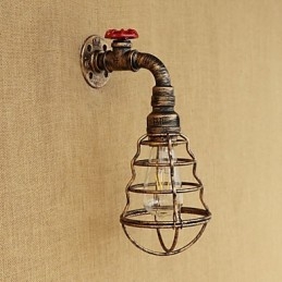Applique murale style mini avec éclairage d'ambiance et peinture rétro country